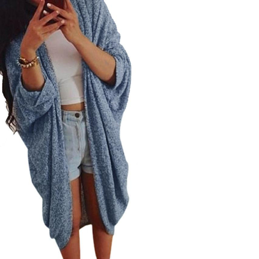 Quarter Sleeve Knitted Cardigan Lady Outerwear