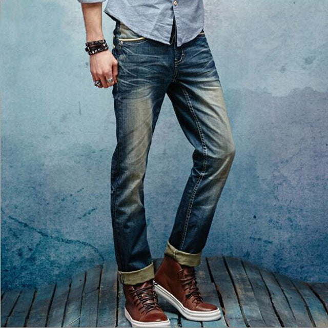 High Quality Straight Washing Archaize Jeans