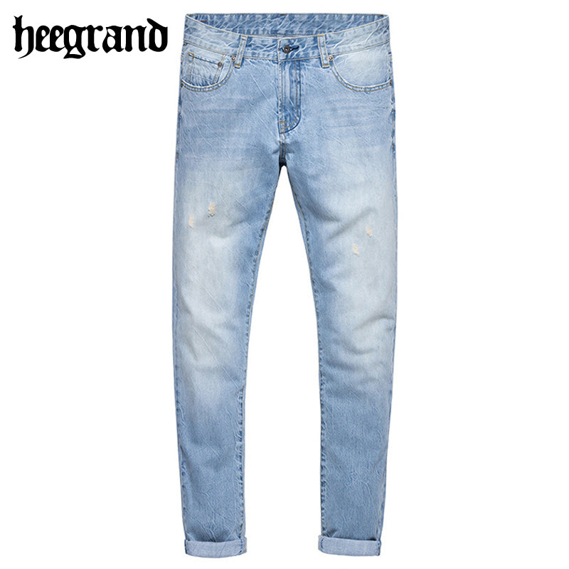 New Spring Man Regular Cotton Jeans Men
