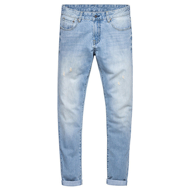 New Spring Man Regular Cotton Jeans Men