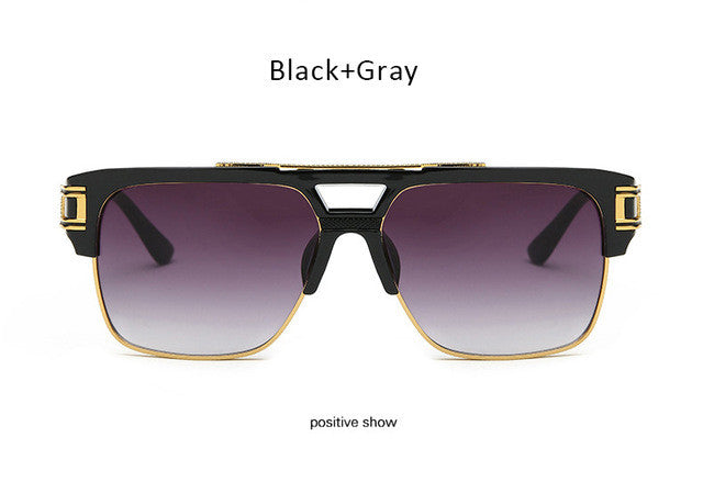 Big Square Frame Mirror Sun Glasses