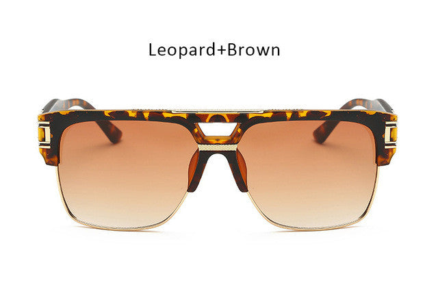 Big Square Frame Mirror Sun Glasses