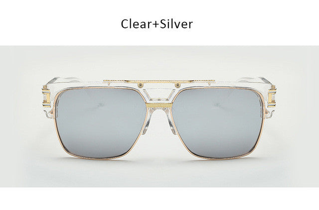 Big Square Frame Mirror Sun Glasses