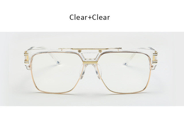 Big Square Frame Mirror Sun Glasses