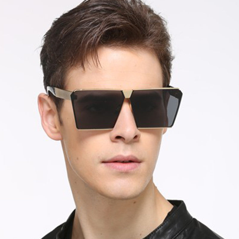 Oversized Steampunk Square Sunglasses