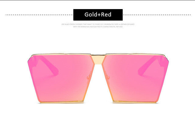 Oversized Steampunk Square Sunglasses