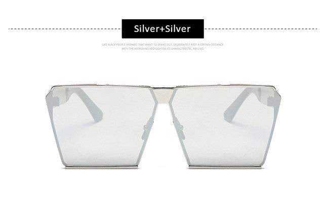 Oversized Steampunk Square Sunglasses