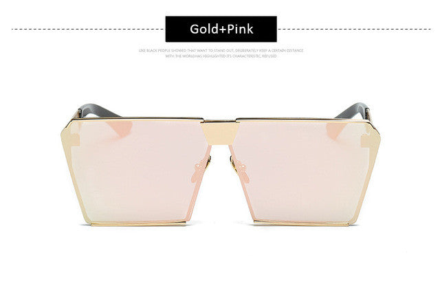 Oversized Steampunk Square Sunglasses
