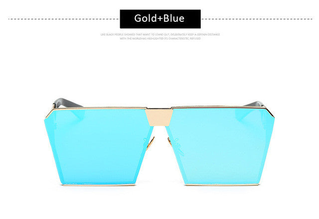 Oversized Steampunk Square Sunglasses