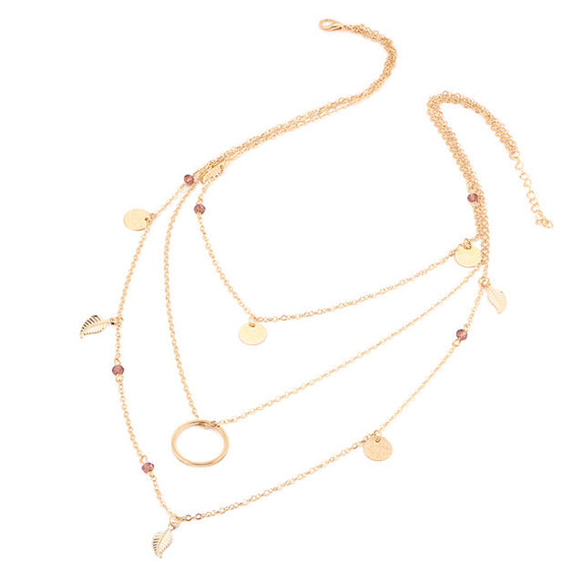 New Multi Layer Chain Gold Color