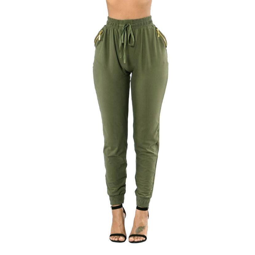 Casual High Waist Loose Trousers