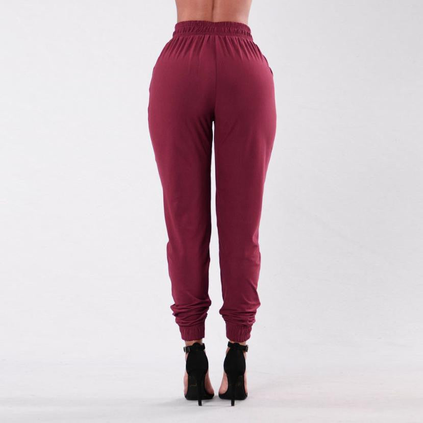 Casual High Waist Loose Trousers