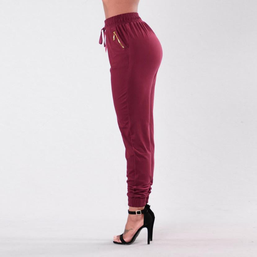 Casual High Waist Loose Trousers