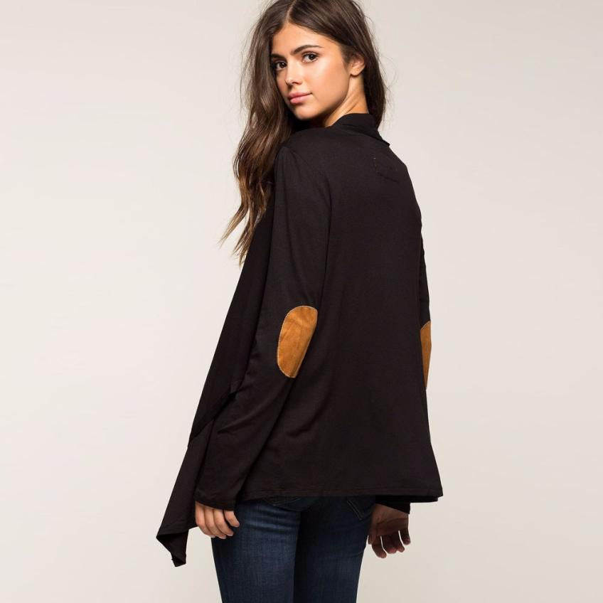Black jacket women coat Long Sleeve Jacket
