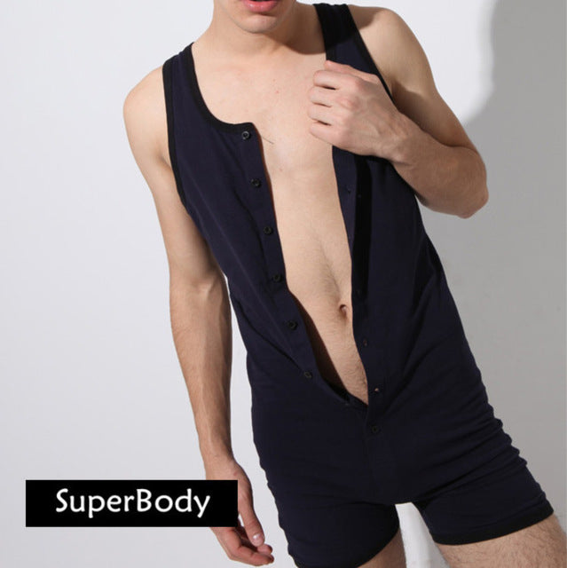 Hot Man Vest Boxer Shorts All in One Jumpsuits