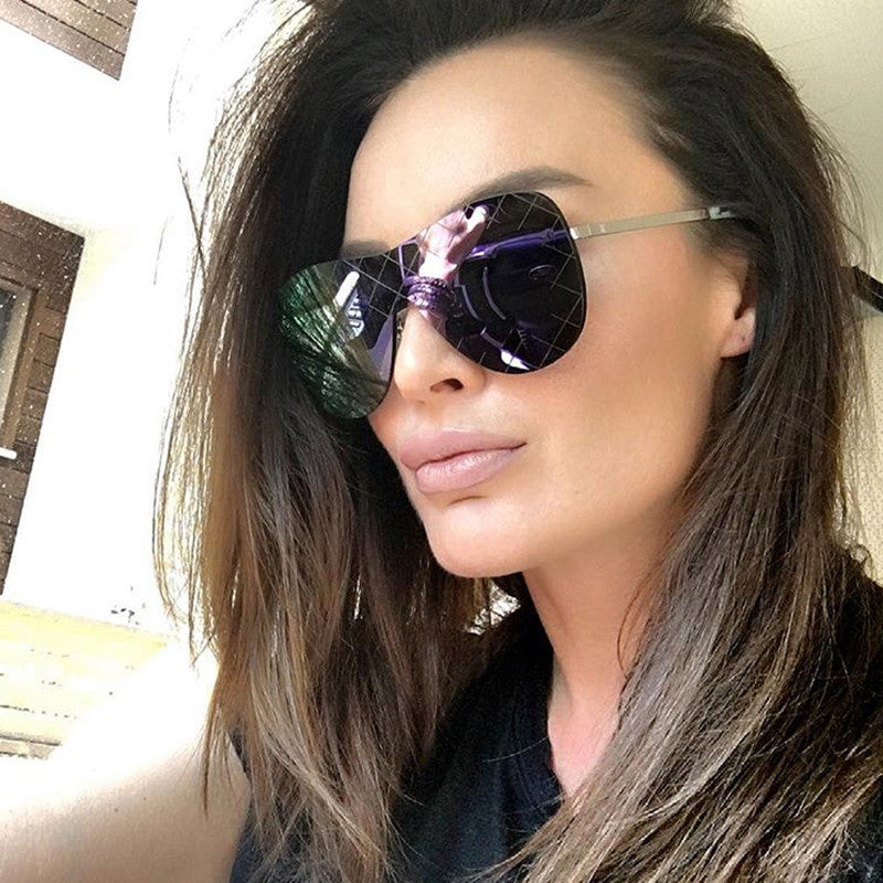 Women Rimless Sunglasses