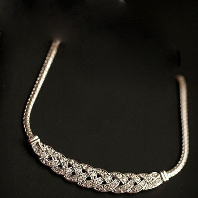 Pendant Chain Crystal Choker Charm Bib Necklace
