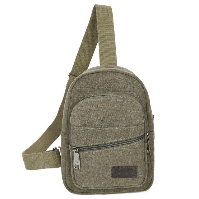 MUQGEW Famous Brand Zipper Open Leather Mens Chest Bags