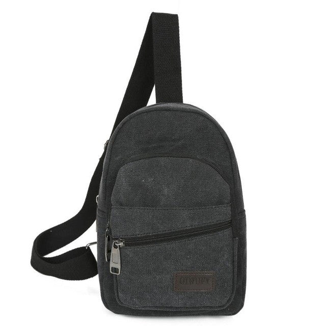 MUQGEW Famous Brand Zipper Open Leather Mens Chest Bags