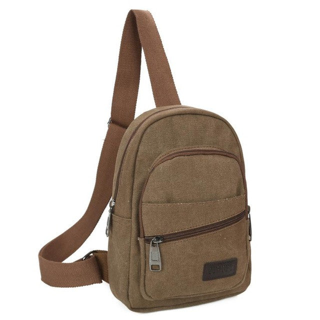 MUQGEW Famous Brand Zipper Open Leather Mens Chest Bags