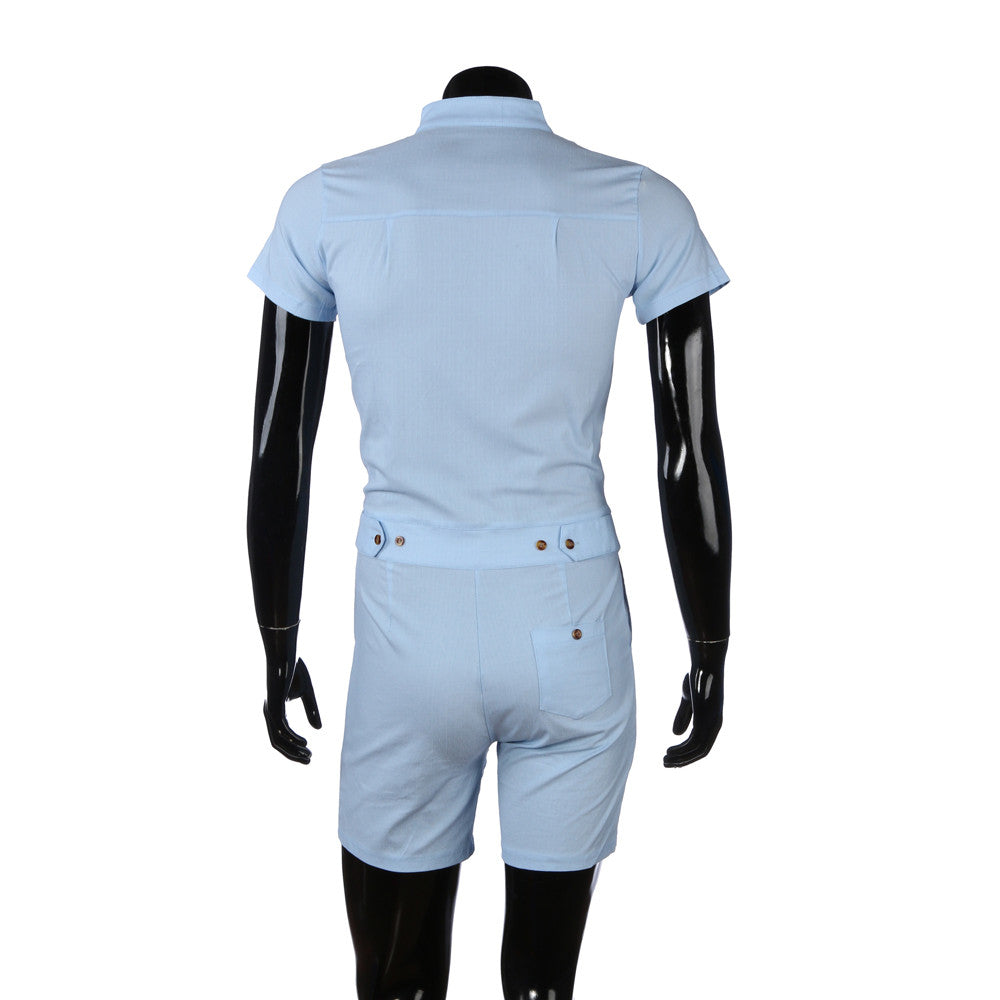 Short Pant Fashion Rompers Jumpsuit Men