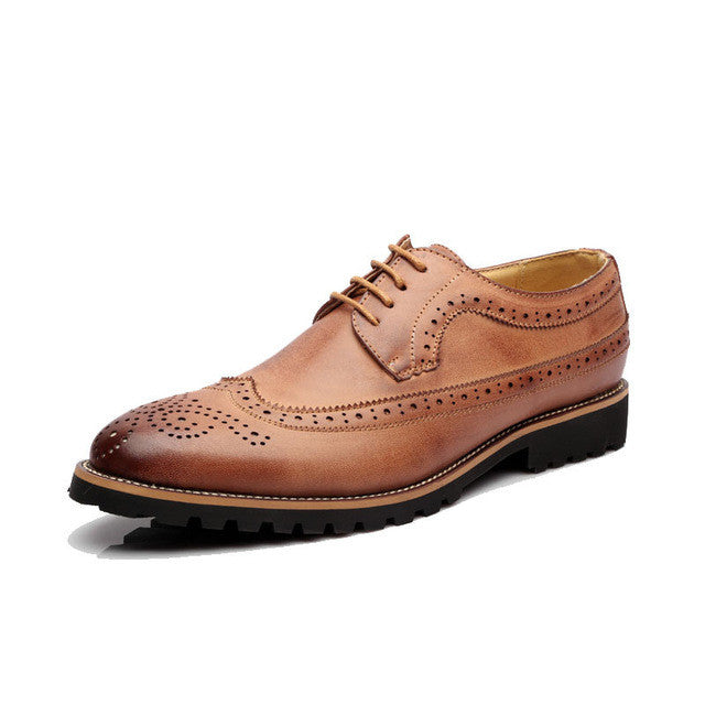 Genuine leather Oxford shoes for men