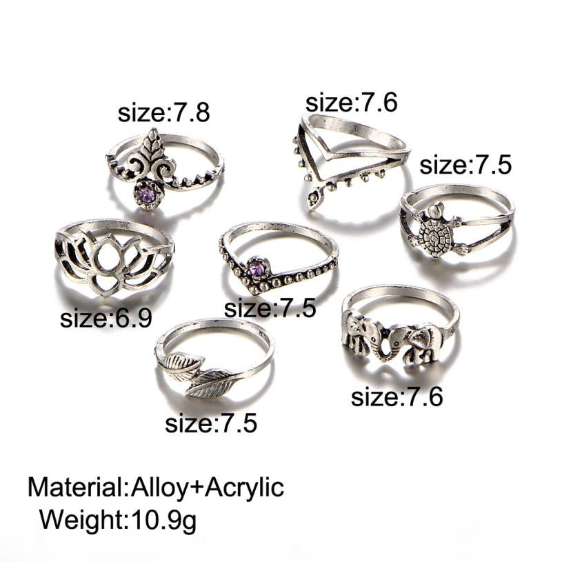 Hollow Turkish Hand Ring Sets