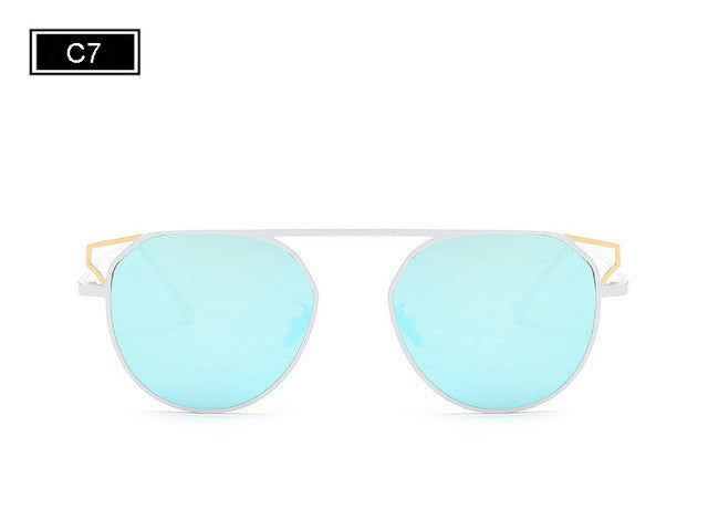 Round Frame Cat's Eye Sunglasses Female