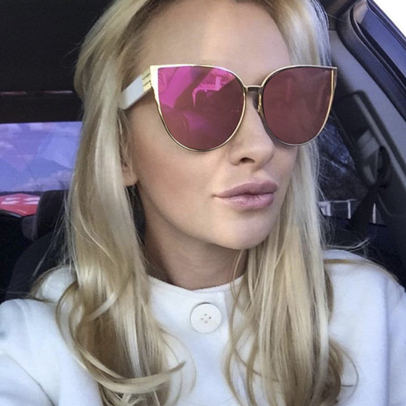 Women Metal Frame Cat Eye Sunglasses