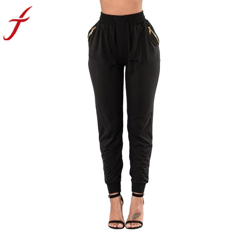 Casual High Waist Loose Trousers