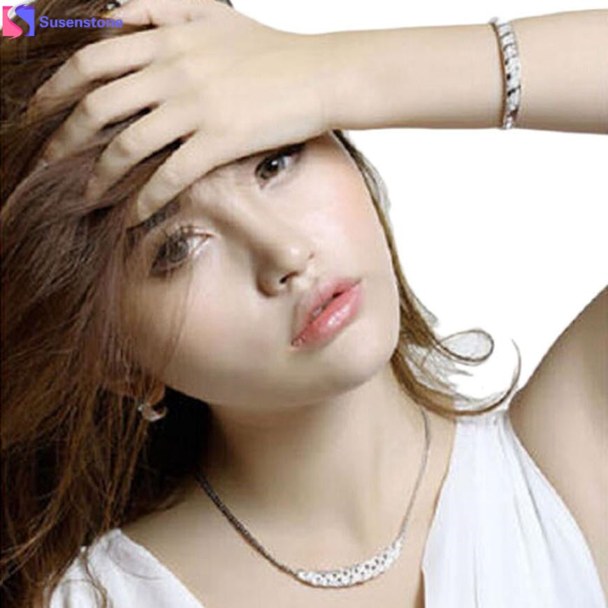Pendant Chain Crystal Choker Charm Bib Necklace