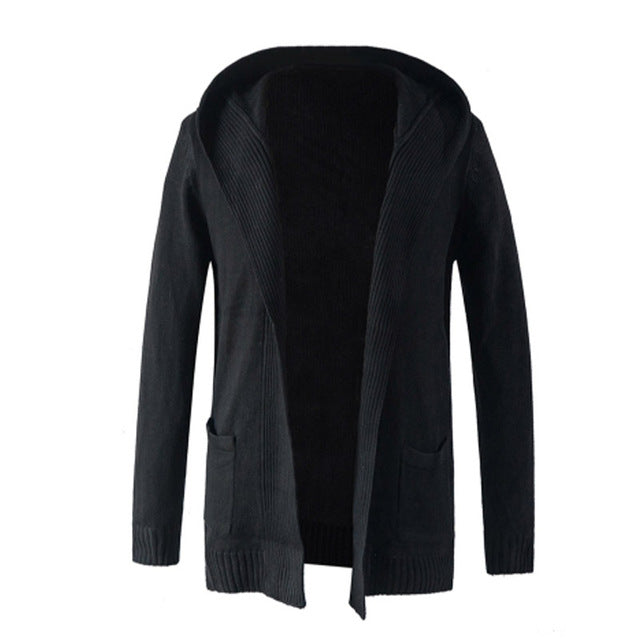 Long Sleeve Pockets Solid Casual Sweater