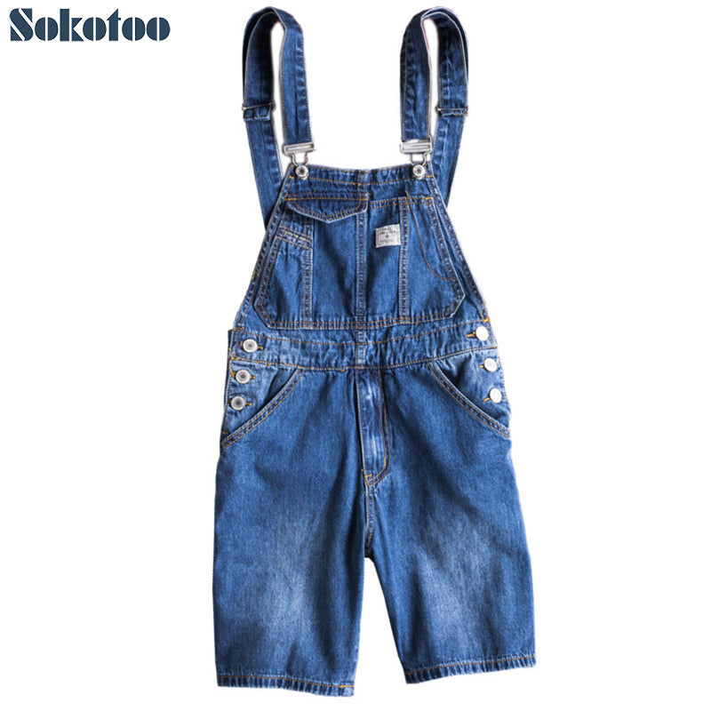 Casual slim denim suspenders jumpsuits Jeans