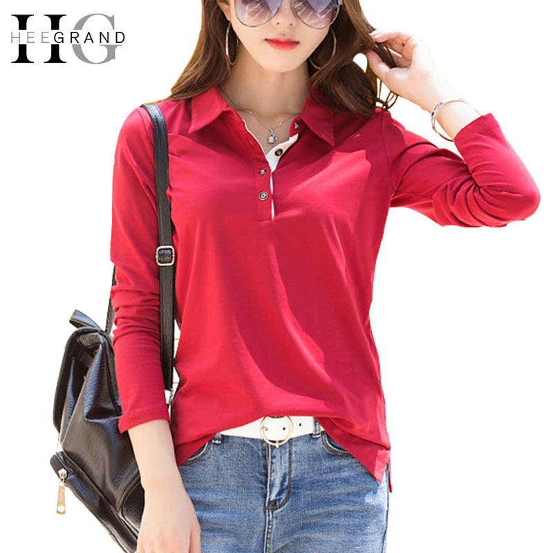 Spring Women Long-sleeved Blouses