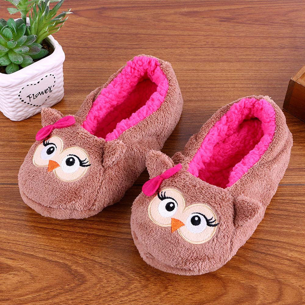 Cotton Warm Indoor Slippers Soft Plush Christmas Shoes