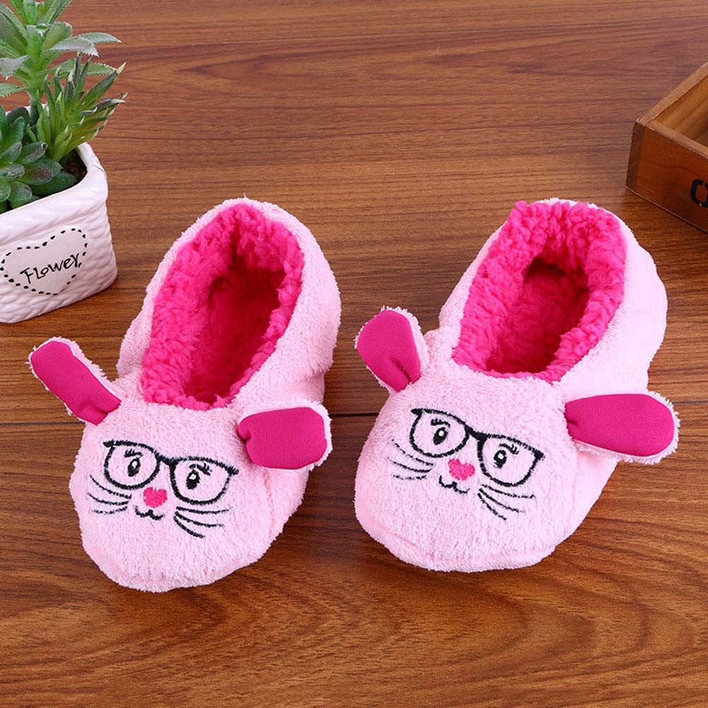 Cotton Warm Indoor Slippers Soft Plush Christmas Shoes