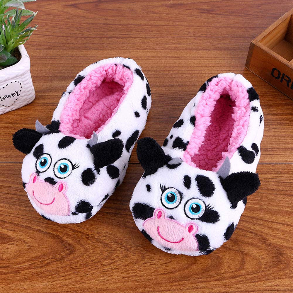 Cotton Warm Indoor Slippers Soft Plush Christmas Shoes