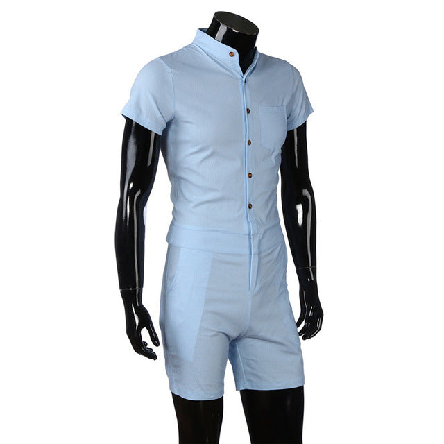 Short Pant Fashion Rompers Jumpsuit Men