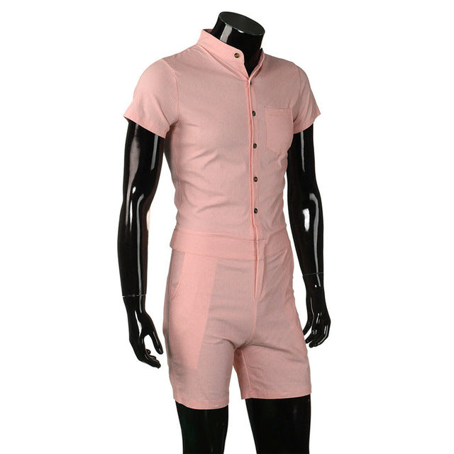 Short Pant Fashion Rompers Jumpsuit Men