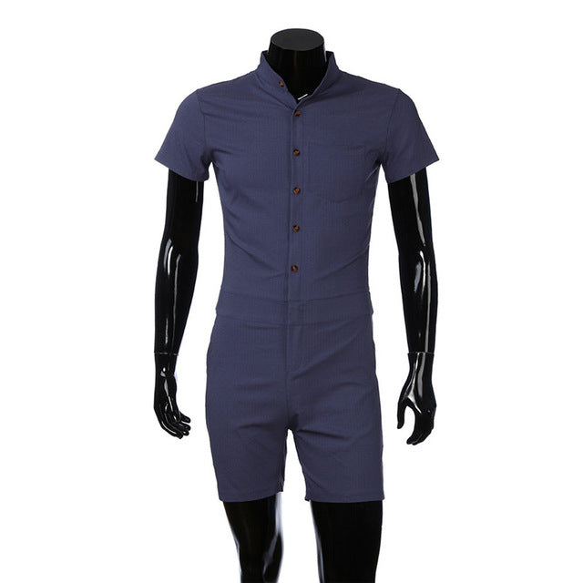 Short Pant Fashion Rompers Jumpsuit Men