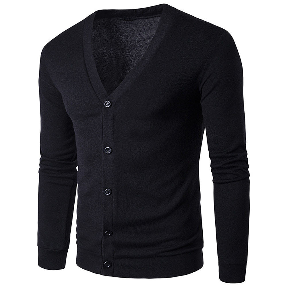 V Neck Long Sleeve Knit Sweater Cardigan Coat