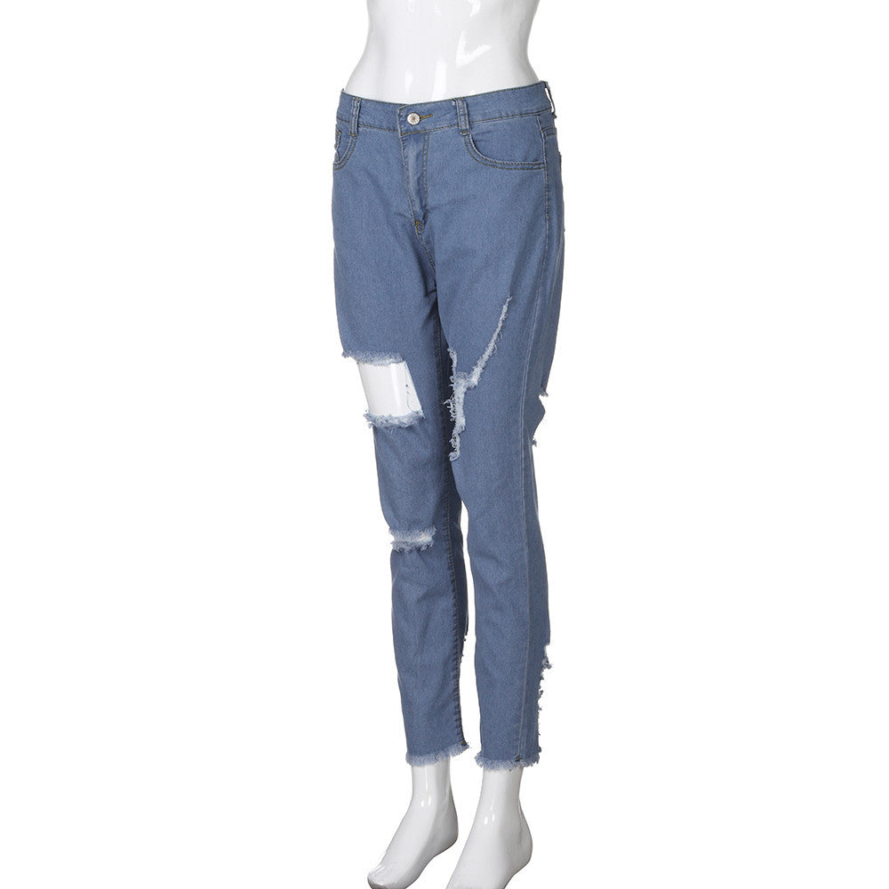 Jeans Pants High Waist Stretch Slim Pencil