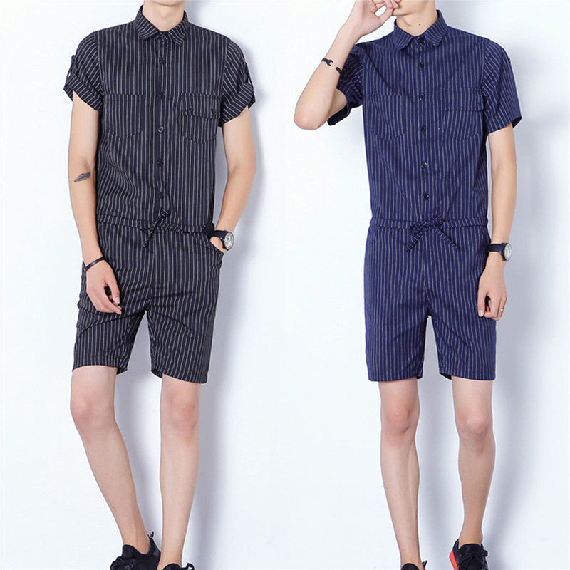 Short Sleeve Slim Fit Fashion Jumpsuit
