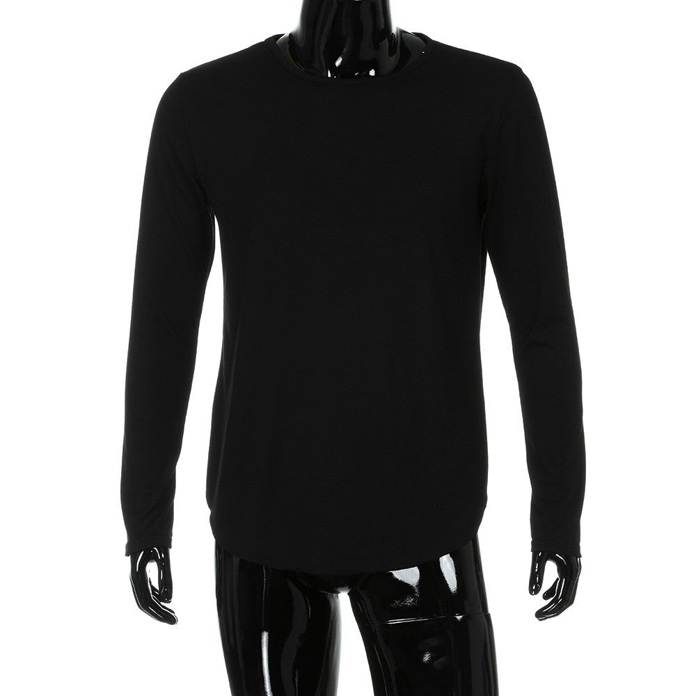 Men Slim Fit O Neck Long Sleeve