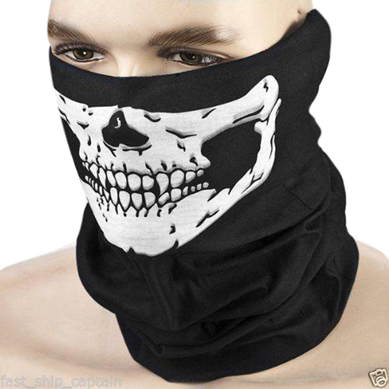 Skull Hat Neck Tube Snood Face Mask
