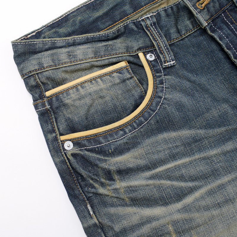 High Quality Straight Washing Archaize Jeans