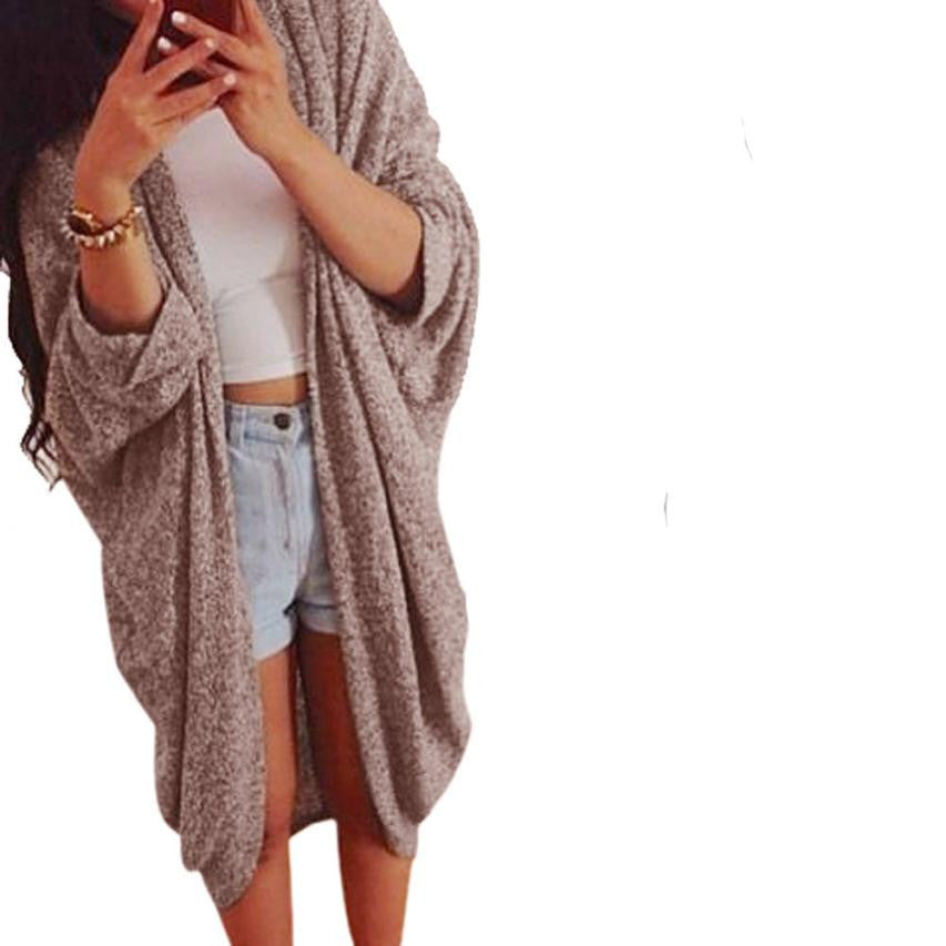 Quarter Sleeve Knitted Cardigan Lady Outerwear