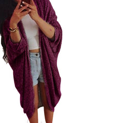Quarter Sleeve Knitted Cardigan Lady Outerwear