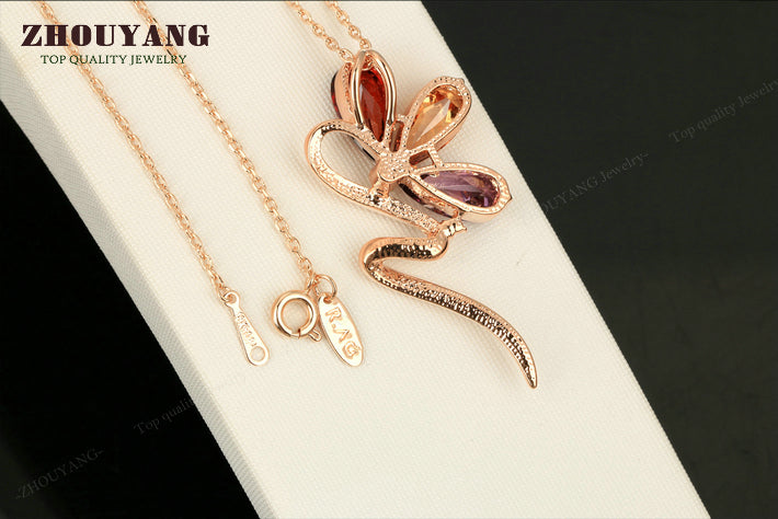 Magic Snake Necklace Rose Gold Color