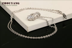 Crystal Necklace Silver Color